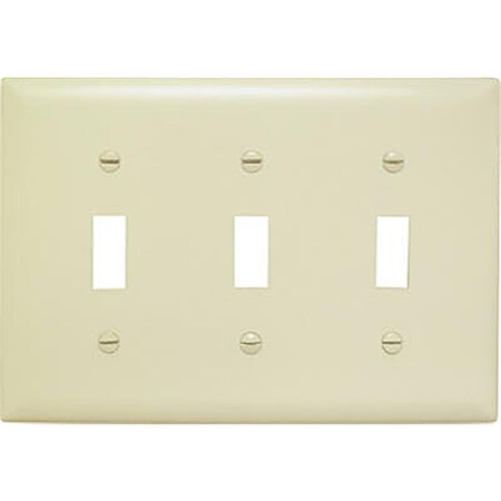 Nextgen SP3IU 3 Gang 3 Toggle Openings Urea Wall Plate, Ivory NE601521