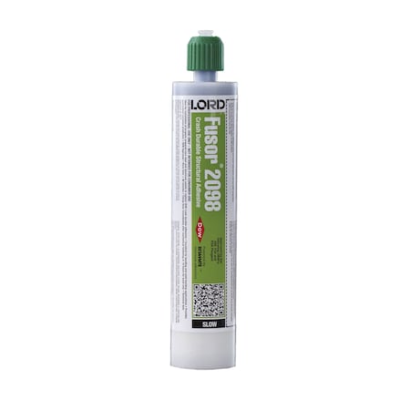 Lord Fusor Adhesives Crash Durable/Slow Structural Adhesive, 6.59 oz, Paste, Blue, 90 min at 70 deg F Application 2098