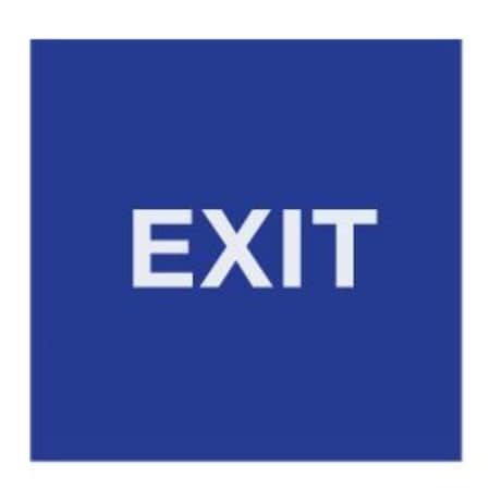Trans Atlantic Exit Sign in Blue GH-EXT-BLUE