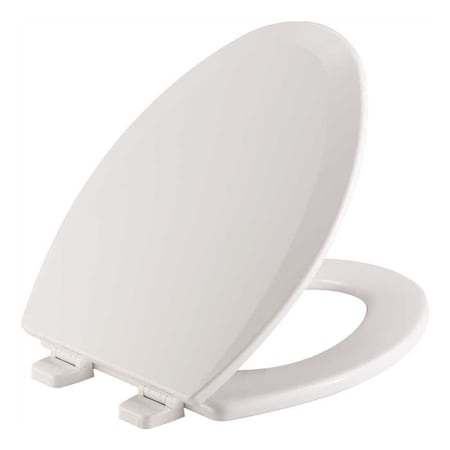 Bemis Top-Tite Stay-Tite Precision-Fit Elongated Enameled Wood Closed Front Toilet Seat in White 1500TTT 000