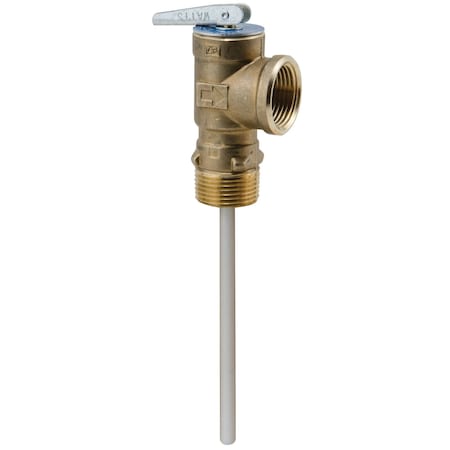 Watts Lead Free Temperature and Pressure Relief Valve 3/4 150 PSI 4 Stem 0556000 LF100XL-4-150