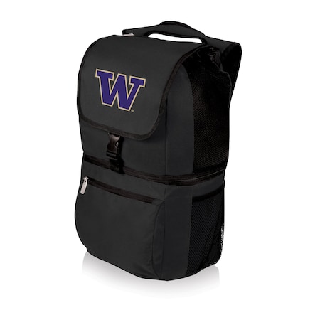 Picnic Time Family Of Brands NCAA Washington Huskies Zuma Backpack Cooler - Soft Cooler Backpack - Lunch Cooler, Black 634-00-175-624-0