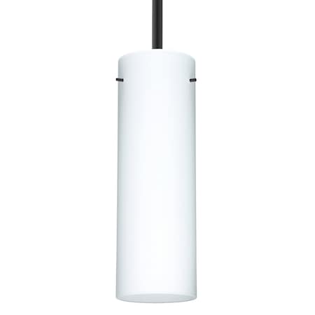Besa Lighting Besa Stilo 9 Stem Pendant, Opal Matte, Black Finish, 1x 40W MAX E26 Base 1TT-493007-BK