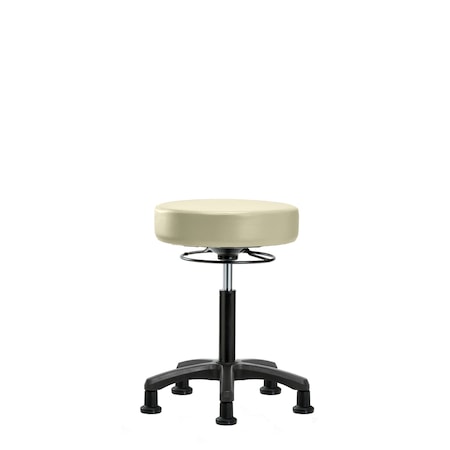 Blue Ridge Ergonomics Med Bench Mini-Stool, Vinyl, Glides, Wht BR-VMBMS-RG-RG-8501