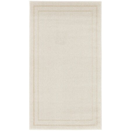 Homeroots 2' X 4' Ivory And Gold Indoor Outdoor Area Rug 572323