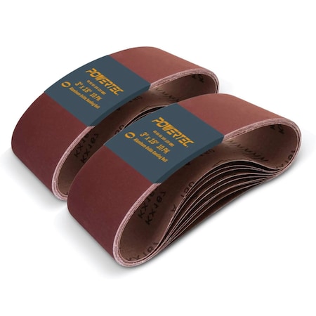 Powertec 3 in W, 18 in L, Aluminum Oxide, Brown 110801-P2N