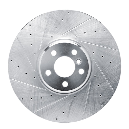 Dynamic Friction Co DFC Brake Rotor - Drilled and Slotted - Silver 631-31131D