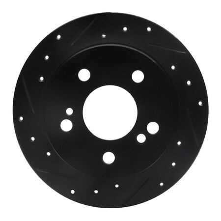 Dynamic Friction Co DFC Brake Rotor - Drilled and Slotted - Black 633-63015L