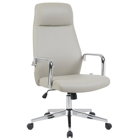 Leisuremod Flux Faux Leather Swivel Office Chair, Knee Tilt, Padded Support FO19TL