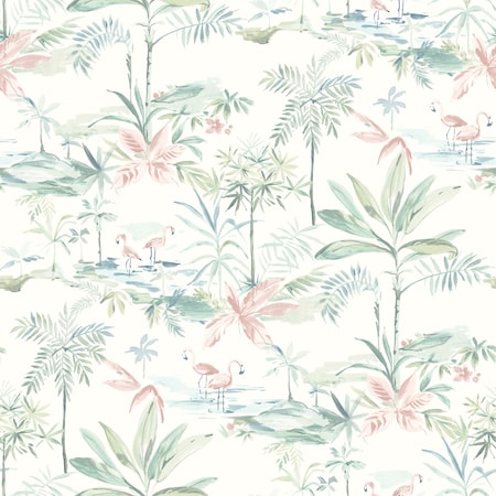 Chesapeake Lagoon Teal Scenic Island Wallpaper 3120-12075