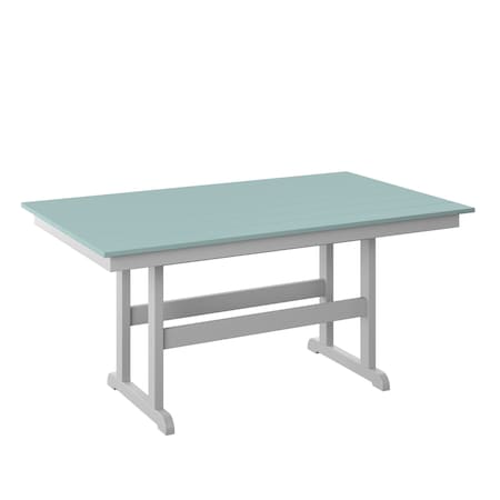 Polybird 38" X 64" TABLE.      SAGE AND WHITE POLYBIRD P19-R