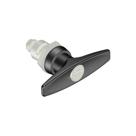 Southco Quarter-Turn Cam Latch, Key Locking Reversible Key T-handle, Spring-return Actuator E5-9-625-TL0-13