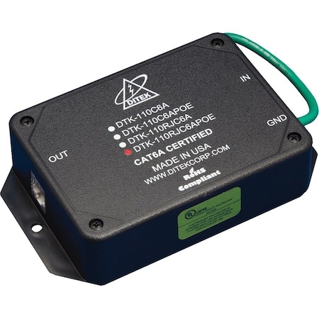 Ditek CAT6A POE SURGE PROTECTION, WITH RJ45 IN/ 110 OUT, DTK-110RJC6APOE