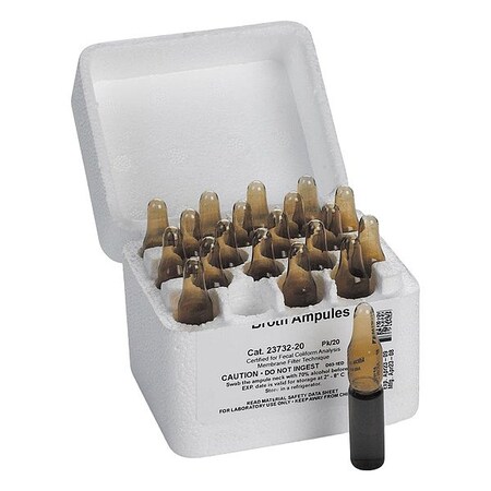 Hach m-FC Glass Ampules, 100 mL, PK20 2373220