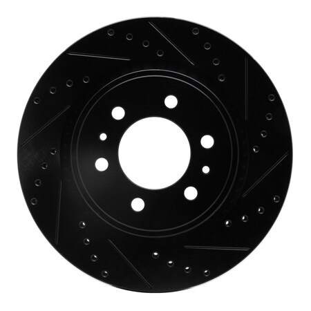 Dynamic Friction Co Brake Rotor Drilled And Slotted Black, 633-54204R 633-54204R