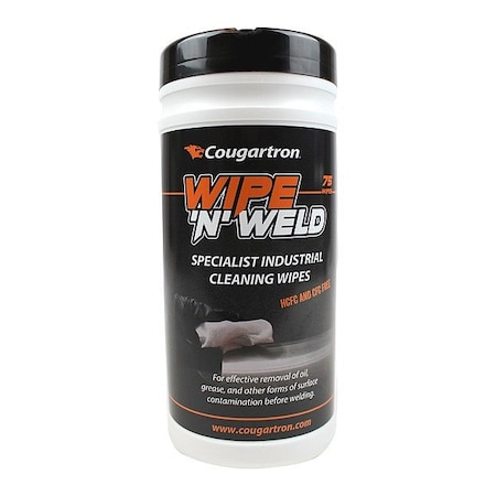 Cougartron Pre-Weld Cleaning Wipes, 12 L, Tube CW0002