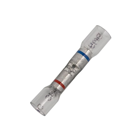 Auveco Crystal Clear Stepdown Butt Connector - 500, 22-18 Awg To 16-14 Awg, 15PK 22992
