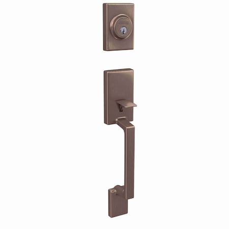 Schlage Residential - J Series Schlage Residential Outside Active Sutton Handleset C Keyway Satin Nickel Finish JH58SUT619