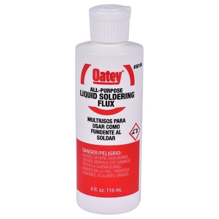 Oatey Soldering Flux, 4 oz, Liquid, Light Yellow 30106 | Zoro