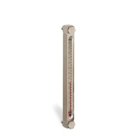 Oil-Rite Aluminum Liquid Gauge with Card Thermometer with 3in. to 12in. Centerline - 10in., 1/2in.-20 B3540-31000BA1W