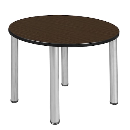Regency Round Kee Medium Breakroom Table, 42 in W, 42 in L, Neo Walnut TB42RNDNWBPCM