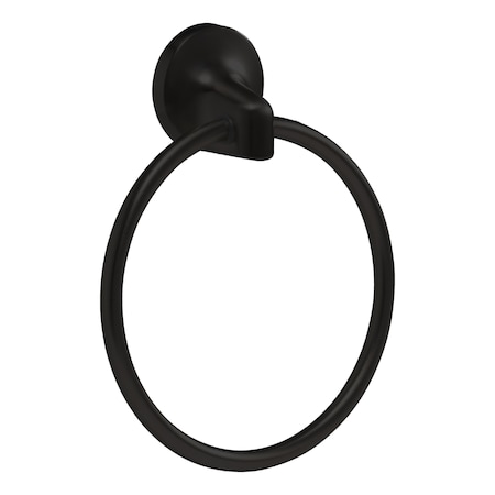 Geo 6" Transitional Metal Towel Ring Matte Black Finish GBA-GDMTR-MB
