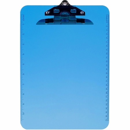 Business Source Spring Clip Plastic Clipboard, Blue BSN01863
