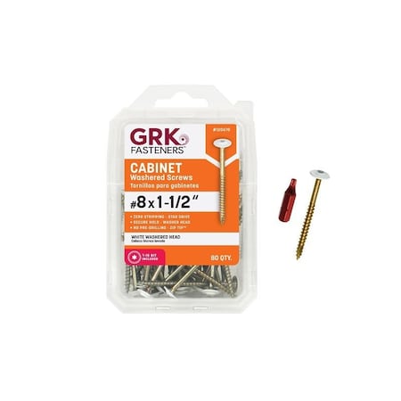 Grk CABN SCRW WSHR #8X1-1/2 in. 120670