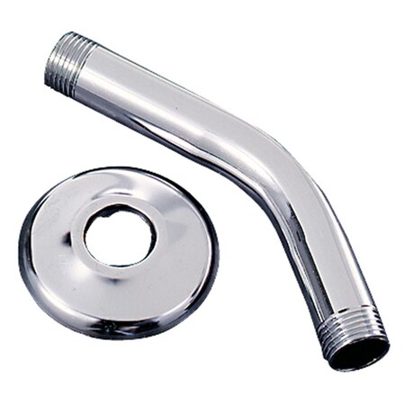 Waxman Consumer Products Chrome Plated Finish Shower Arm With Flange 7657 7657700T