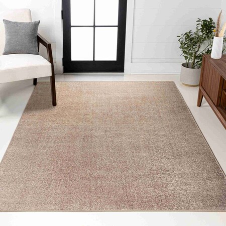 Jonathan Y Haze Solid Low-Pile Beige 4 ft. x 6 ft. Area Rug SEU100G-4