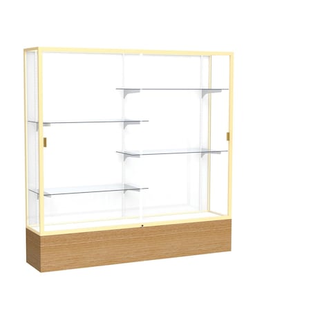 Ghent Floor Display Case 72x72x16, White, Champange 2076WB-GD-AK