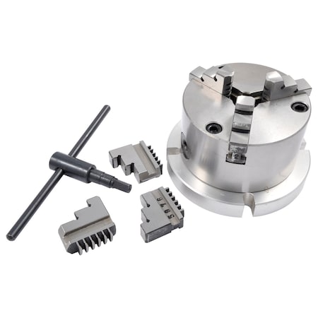 Hhip 3in 3-Jaw Self-Centering Lathe Chuck With 5in Back Plate 3906-2417