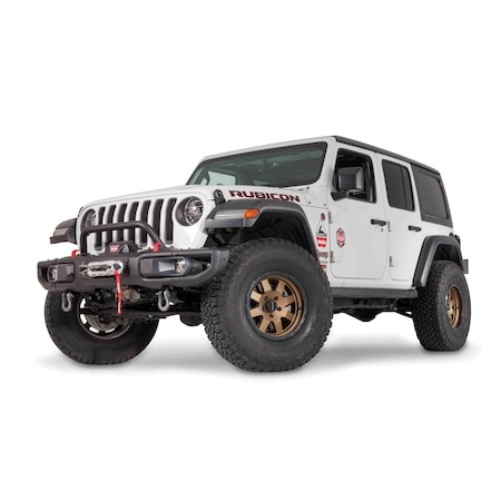 Warn 1-Piece Low-Height Powder Coated Black Bumper Guard for Factory Optional Bumper 102355