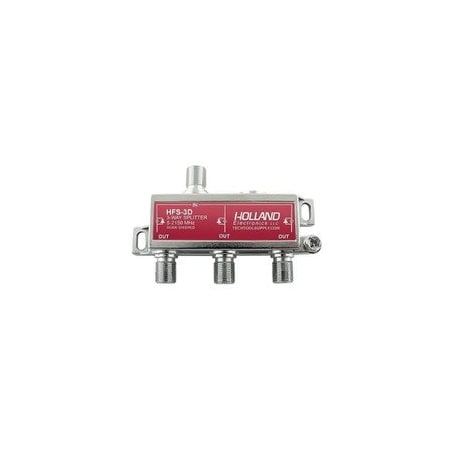 Cable Wholesale 2 Ghz Coaxial Cable Splitter, High Frequency Satellite/Broadband Splitter, 1 x F-Pin female 30X3-10003