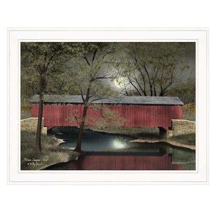 Homeroots Warm Summers Eve 5 White Framed Print Wall Art 404456