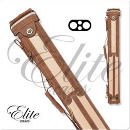 Elite Cases ECV22 CHESTNUT Elite 2 Butts & 2 Shafts Vintage Leather Cue Case - Chestnut ECV22 CHESTNUT