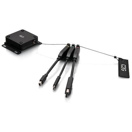 C2G HDMI Dongle Ring mDP DP USBC Retractor C2G30029