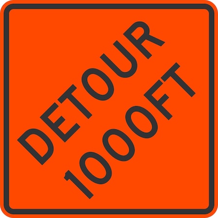 Lyle Detour 1000FT, 30x30, Diamond Grade, Orange G-14939-DG_30x30