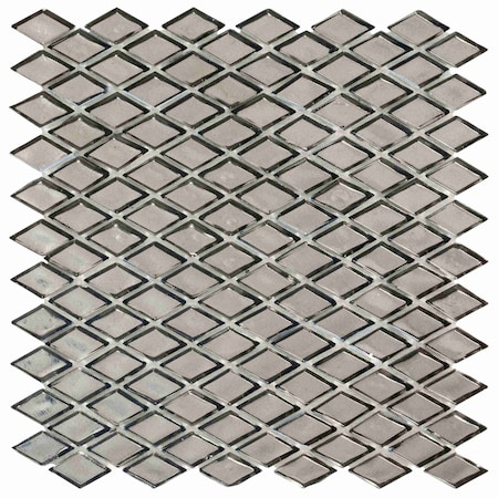 Apollo Tile Silver 10.8 in x 11.4 in Glass Glossy Floor and Wall Mosaic Tile 8.55 sqft/case, 10PK APLADI8801A