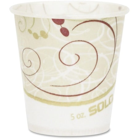 Solo Drinking Cup 5 oz. Symphony Print Wax Coated Paper Disposable, 100PK R53-J8000
