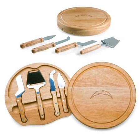 Picnic Time Family Of Brands NFL Los Angeles Chargers - Circo Cheese Cutting Board & Tools Set 854-00-505-343-2