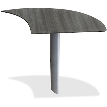 Mayline Curved Desk Medina Curved Desk Extension, Gray, 47" Wx28" D, 28" D X 29-1/2" H, 47" W X MNEXTRLGS