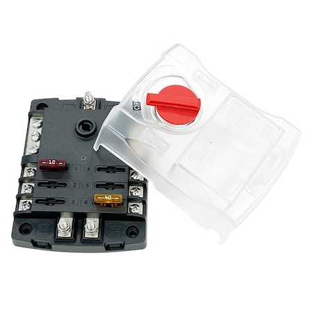 Optifuse Fuse Block for Regular Blade - Ground, 6P BLR-406-G