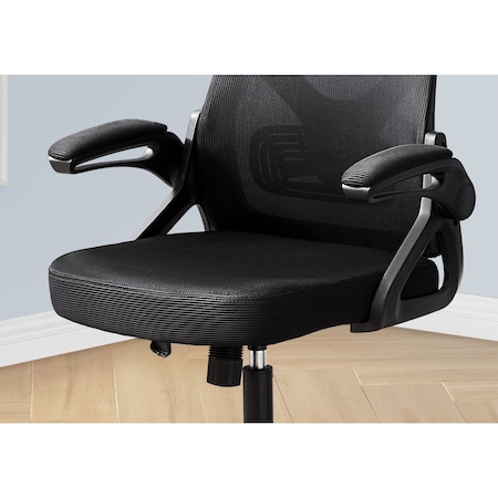 Monarch Specialties Office Chair, Adjstbl Hght, Ergonomic, Swivel, Work, Black Metal, Black Mesh, Contemporary, Modern I 7334
