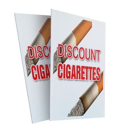 Signmission Discount Cigarettes, Plastic Signs Only 24 Inch x 36 Inch, Corrugated Plastic, 2PK CSB-2436-2PACK-Discount Cigarettes