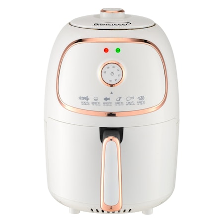 Brentwood Industries 2 Quart Small Electric Air Fryer with Timer and Temp Control- White AF-202W
