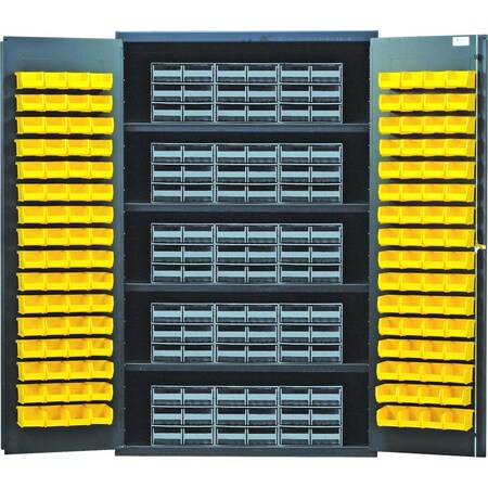 Quantum Storage Systems BEIGE SPECIALTY CABINET W/15 QICS & 128 BINS QSC-BG-QIC64YL