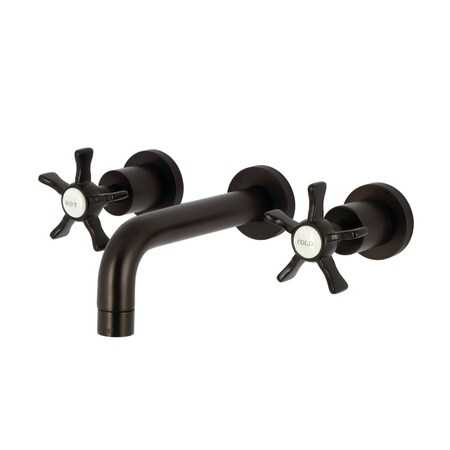 Kingston Brass Double-Handle Wall Mount Bathroom Faucet, Oil Rubbed Bronze KS8125NX