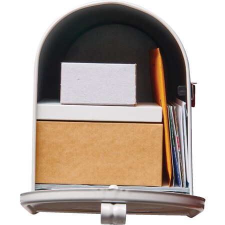 Gibraltar Elite T2 Large White Steel Rural Post Mount Mailbox E1600WAM