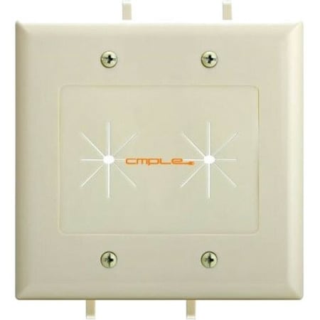 Cmple Cable Plate, Number of Gangs: 2 Plastic, Lite Almond 1237-N